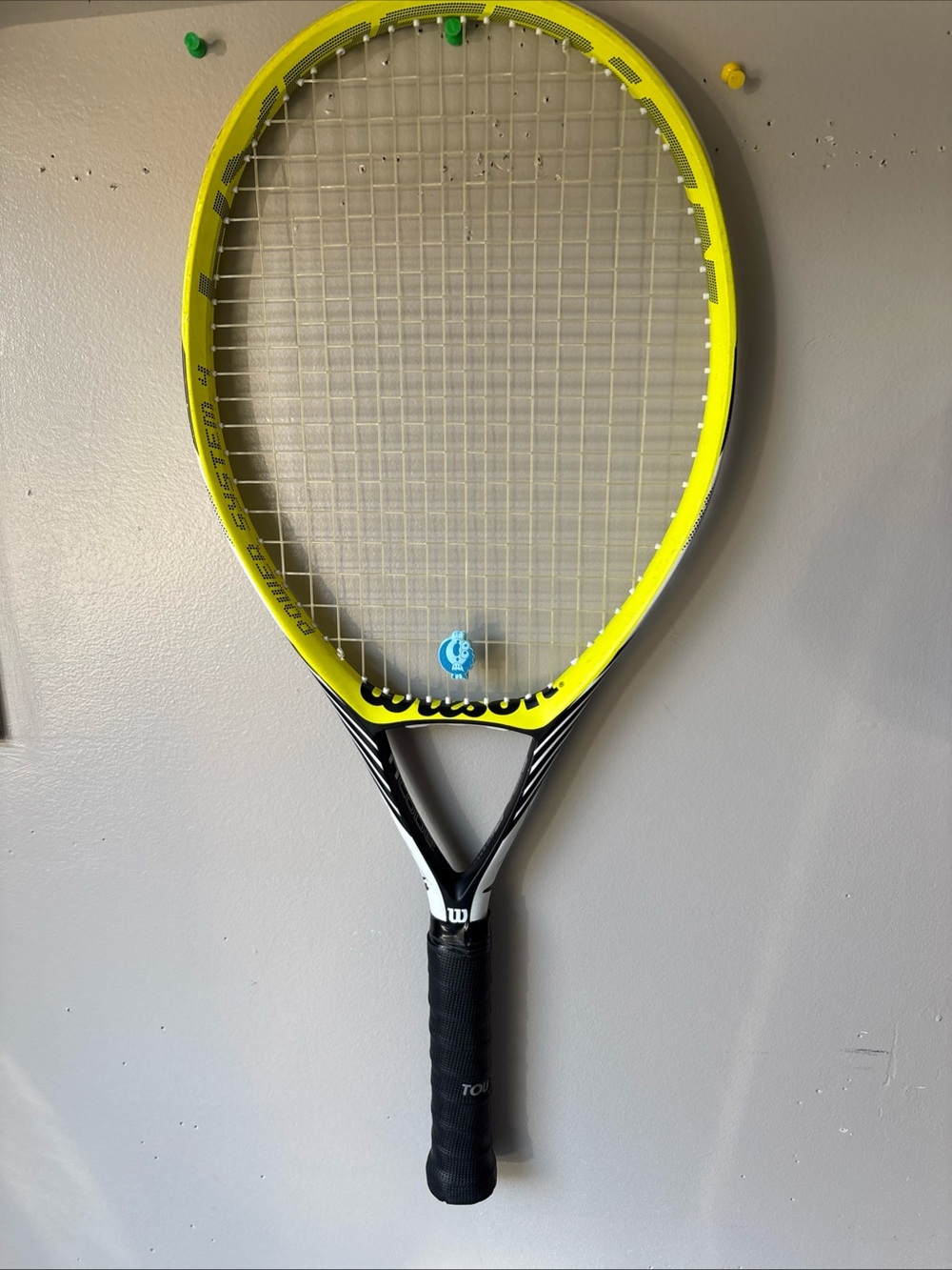 Wilson Hyperion 4 -4 7/8 Overgrip Yellow and Black Tennis Racket